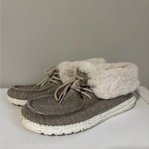 Hey Dude Women's Britt Faux Fur Shoe